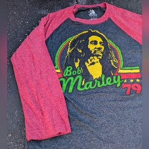 Bob Marley Baseball Raglan Style Shirt